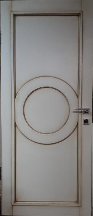 Межкомнатная дверь в профиле массив (эмаль с патиной) Химки
