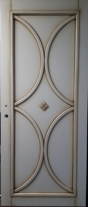 Межкомнатная дверь в профиле массив (эмаль с патиной) Химки