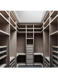 П-образная гардеробная комната в классическом стиле Химки